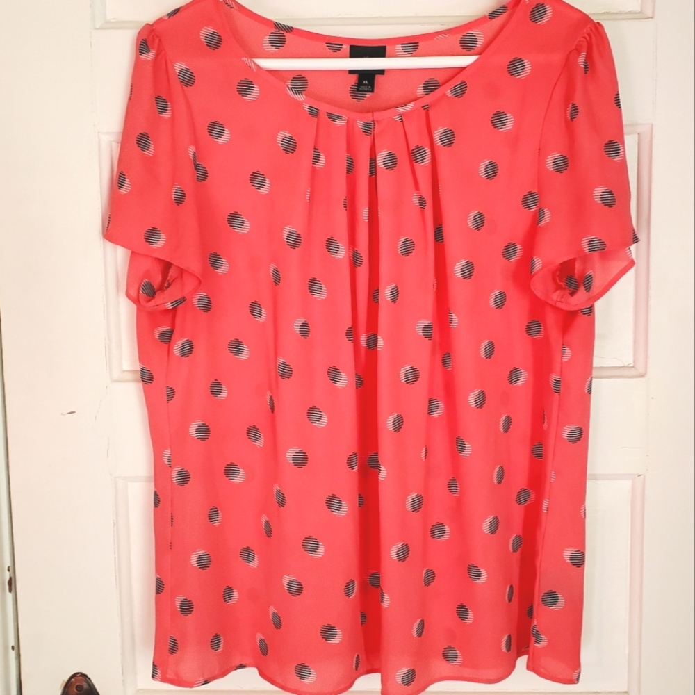 Pink Short Sleeve Blouse